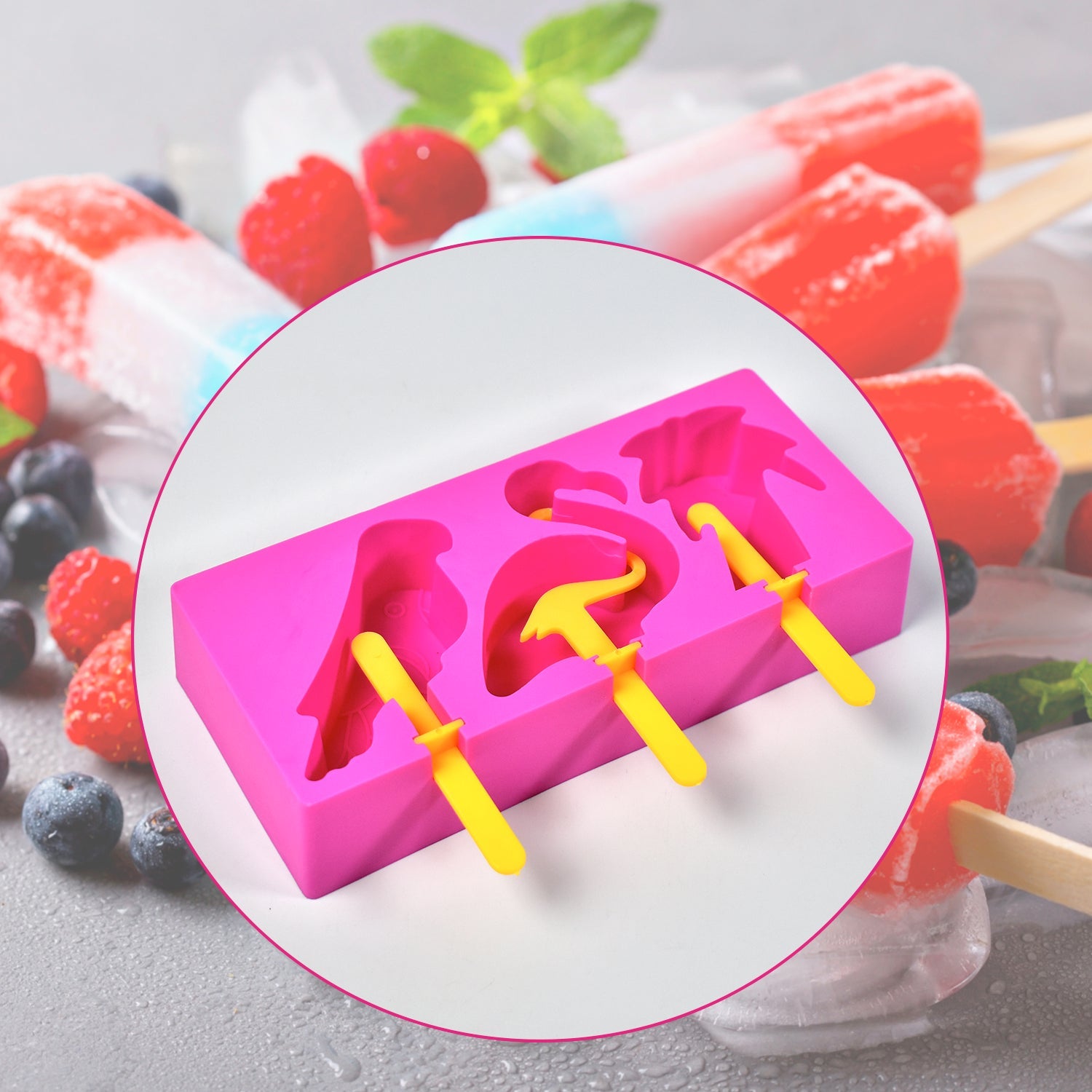 7168 Fancy Ice Candy Mould Maker Food Grade Homemade Reusable Ice Popsicle Makers Frozen Ice Cream Mould Sticks Kulfi Candy Ice Mold for Children & Adults DeoDap 7168 Fancy Ice Candy Mould Maker Food Grade Homemade Reusable Ice Popsicle Makers Frozen Ice Cream Mould Sticks Kulfi Candy Ice Mold for Children & Adults DeoDap